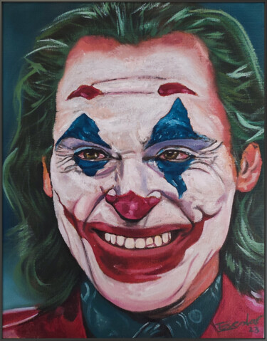 Painting titled "The Joker Joaquin P…" by Enrique Escolar Hernández, Original Artwork, Oil