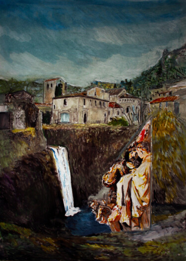 Digital Arts titled "St. Guilhem le dése…" by José Sales Albella, Original Artwork, Digital Painting