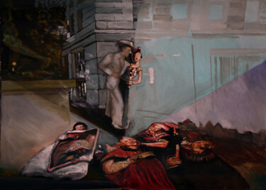 Arte digitale intitolato "Peinture livresque.…" da José Sales Albella, Opera d'arte originale, Olio