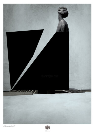 Digitale Kunst getiteld "Monumento 3.0" door Enzo Ceglie, Origineel Kunstwerk, 2D Digital Work