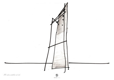 Dessin intitulée "Mi vedrai scintilla…" par Enzo Ceglie, Œuvre d'art originale, Marqueur