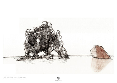 Рисунок под названием "Noi siam venuti al…" - Enzo Ceglie, Подлинное произведение искусства, Акварель