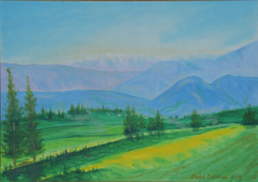 Pintura titulada "Albania Mountains" por Erdal Bölükbaşı, Obra de arte original, Oleo