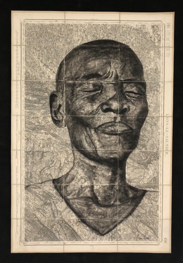 Drawing titled "Sérénité" by Erdna Andre, Original Artwork, Pastel Mounted on Wood Stretcher frame