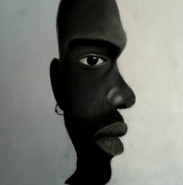 Drawing titled "Double je" by Erdna Andre, Original Artwork, Pastel