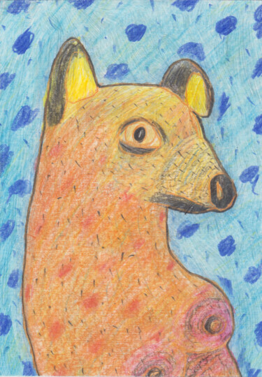 Рисунок под названием "Animal (PEI 3151)" - Ergon, Подлинное произведение искусства, Цветные карандаши