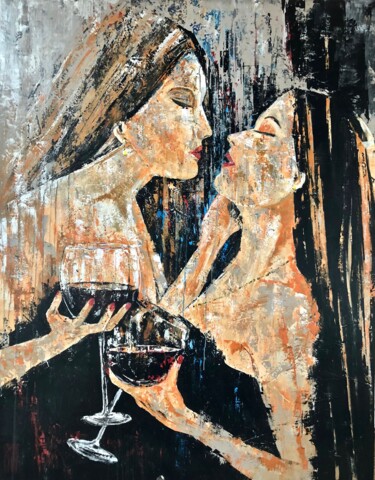 Painting titled "Sous le charme" by Eric Bourse, Original Artwork, Acrylic