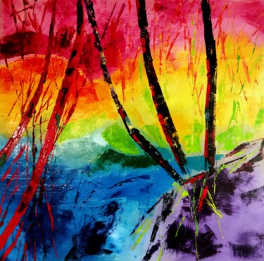 Картина под названием "abstract nature" - Eric Delbos, Подлинное произведение искусства, Масло