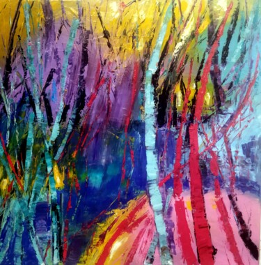 Картина под названием "abstract nature 2 2…" - Eric Delbos, Подлинное произведение искусства, Масло
