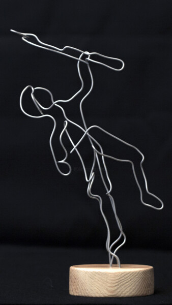 Escultura titulada "Le poilu" por Eric Garnier, Obra de arte original, Alambre