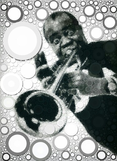 Photography titled "Louis Armstrong" by Eric L Vadé, Original Artwork, Manipulated Photography
