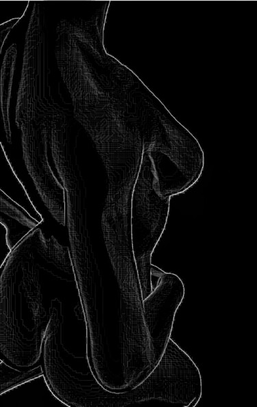 Цифровое искусство под названием "Low Key Nude VII" - Eric L Vadé, Подлинное произведение искусства, 3D моделирование
