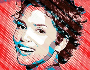 Digital Arts titled "Halle Berry" by Eric L Vadé, Original Artwork, 2D Digital Work