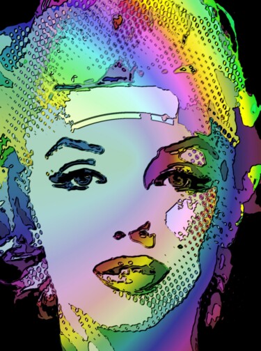 Arts numériques intitulée "Monroe Marylin" par Eric L Vadé, Œuvre d'art originale, Photo montage