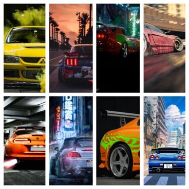 Collages intitulée "Fast Furious III" par Eric L Vadé, Œuvre d'art originale, Collage numérique