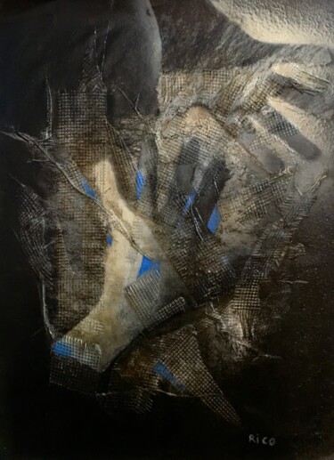 Malerei mit dem Titel "Les mains rupestres…" von Eric Leroy (Rico), Original-Kunstwerk, Sprühfarbe