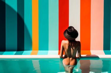 Digitale Kunst getiteld "#1 - The pool" door Eric Lespinasse, Origineel Kunstwerk, Digitale fotografie