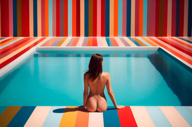 Digital Arts titled "#3 - The pool" by Eric Lespinasse, Original Artwork, Digital Photography