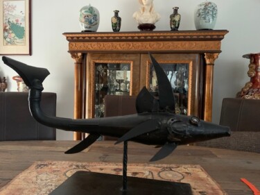 Escultura titulada "Black fish" por Eric Pailhassard, Obra de arte original, Metales