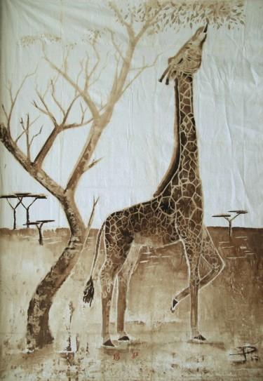 Painting titled "girafe-314 x 215" by Éric Plateau, Original Artwork, Other