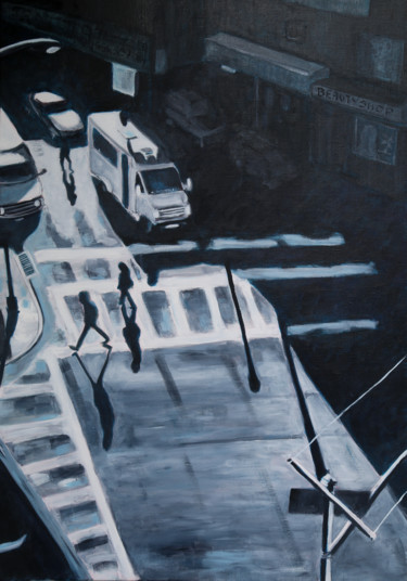 Peinture intitulée "Corner shadows" par Eric Stephan, Œuvre d'art originale, Acrylique