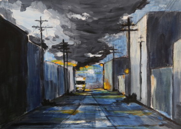 Schilderij getiteld "Storm" door Eric Stephan, Origineel Kunstwerk, Acryl
