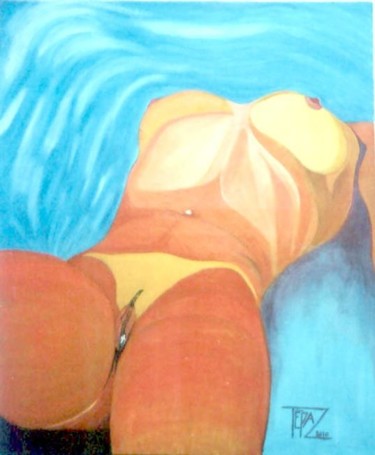 Peinture intitulée "Siréne" par Tépaz, Œuvre d'art originale