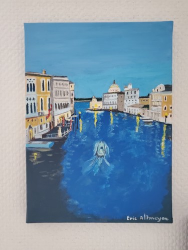 Pittura intitolato "Venise le soir" da Eric Altmeyer, Opera d'arte originale, Acrilico