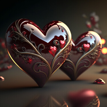Digital Arts titled "Saint Valentin (12)" by Erick Philippe (eikioo), Original Artwork, AI generated image