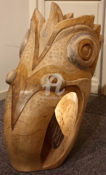 雕塑 标题为“Rapace” 由Eric Rodriguez Sculpture, 原创艺术品, 木