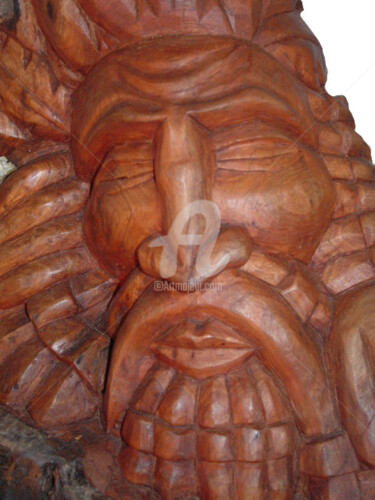 雕塑 标题为“Frère feuillu” 由Eric Rodriguez Sculpture, 原创艺术品, 木