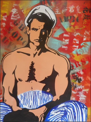 Pintura intitulada "Querelle de Brest,…" por Erik Hils, Obras de arte originais, Tinta spray