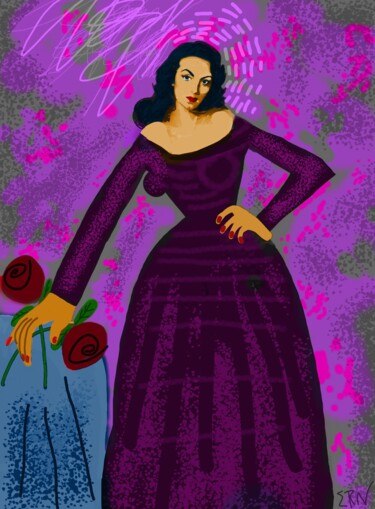 数字艺术 标题为“La Doña” 由Ernesto Rivera Novoa, 原创艺术品, 数字油画