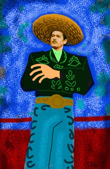 Arte digital titulada "Pedro Infante" por Ernesto Rivera Novoa, Obra de arte original, Pintura Digital