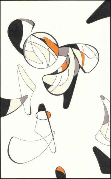 Rysunek zatytułowany „Arp versus Faberge” autorstwa Ernst Kruijff, Oryginalna praca, Marker