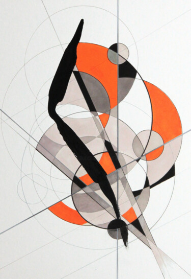 Drawing titled "Frequencies_214" by Ernst Kruijff, Original Artwork, Ink