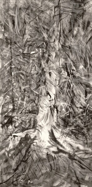Desenho intitulada "Świerk w słońcu" por Eryk Maler, Obras de arte originais, Aquarela