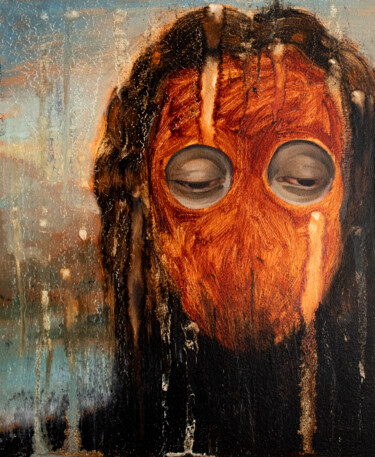 Картина под названием "Jesus's eyes" - Elizaveta Akimova (Esanglier), Подлинное произведение искусства, Масло Установлен на…