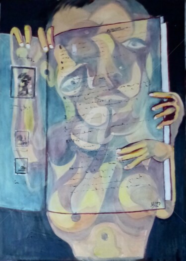 Картина под названием "Culture années 2000" - Esdez, Подлинное произведение искусства, Масло Установлен на Деревянная рама д…