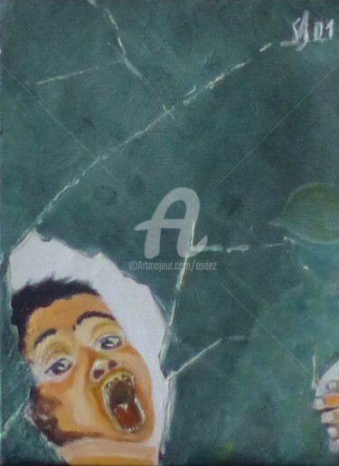 Pintura titulada "Au secours !" por Esdez, Obra de arte original, Oleo Montado en Bastidor de camilla de madera