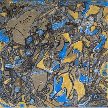 Pittura intitolato "The Universe, beyon…" da Esfir Shapiro, Opera d'arte originale, Acrilico