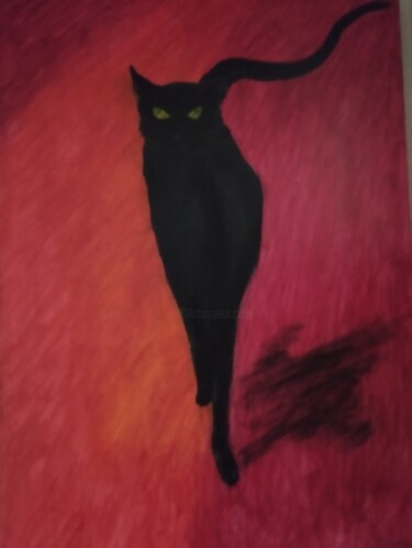 Pintura intitulada ""Devil"" por Esoterya, Obras de arte originais, Acrílico