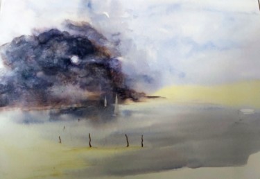 Peinture intitulée "GUJAN 2" par J3cm (Carine), Œuvre d'art originale, Aquarelle