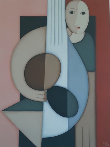 Картина под названием "Viola Branca" - Tony Lima, Подлинное произведение искусства, Масло
