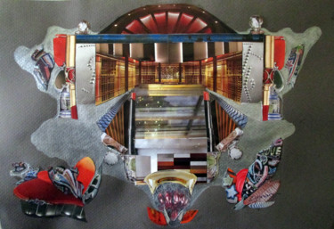 Collages titled ""El show se terminó"" by Liliana Esperanza, Original Artwork, Collages