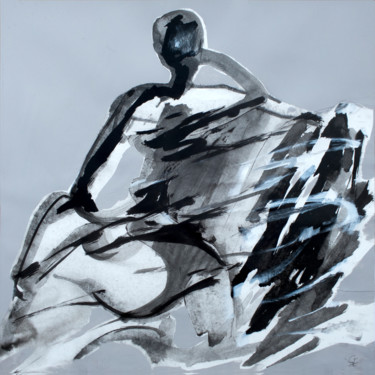 Desenho intitulada "Pensées..." por Gérard Esquerre, Obras de arte originais, Tinta