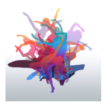 Digitale Kunst mit dem Titel "Partition Danse" von Gérard Esquerre, Original-Kunstwerk, Digitale Malerei