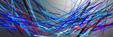 Цифровое искусство под названием "Rythms and Blues" - Gérard Esquerre, Подлинное произведение искусства, Цифровая живопись У…