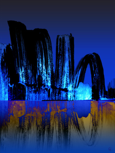 Цифровое искусство под названием "Architecture" - Gérard Esquerre, Подлинное произведение искусства, Цифровая живопись Устан…