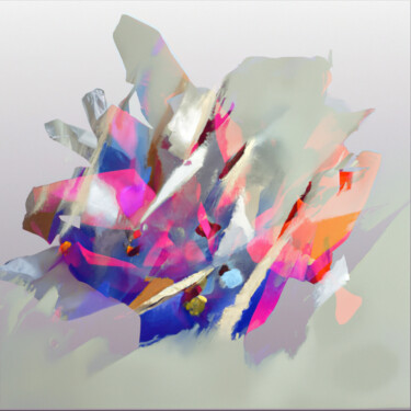Digitale Kunst mit dem Titel "DOUCEUR D'ÉTÉ" von Gérard Esquerre, Original-Kunstwerk, Digitale Malerei Auf Keilrahmen aus Ho…
